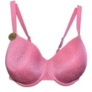 Wacoal Womens 38G‎ Pink Padded Underwire Back Smoothing Bra NWT